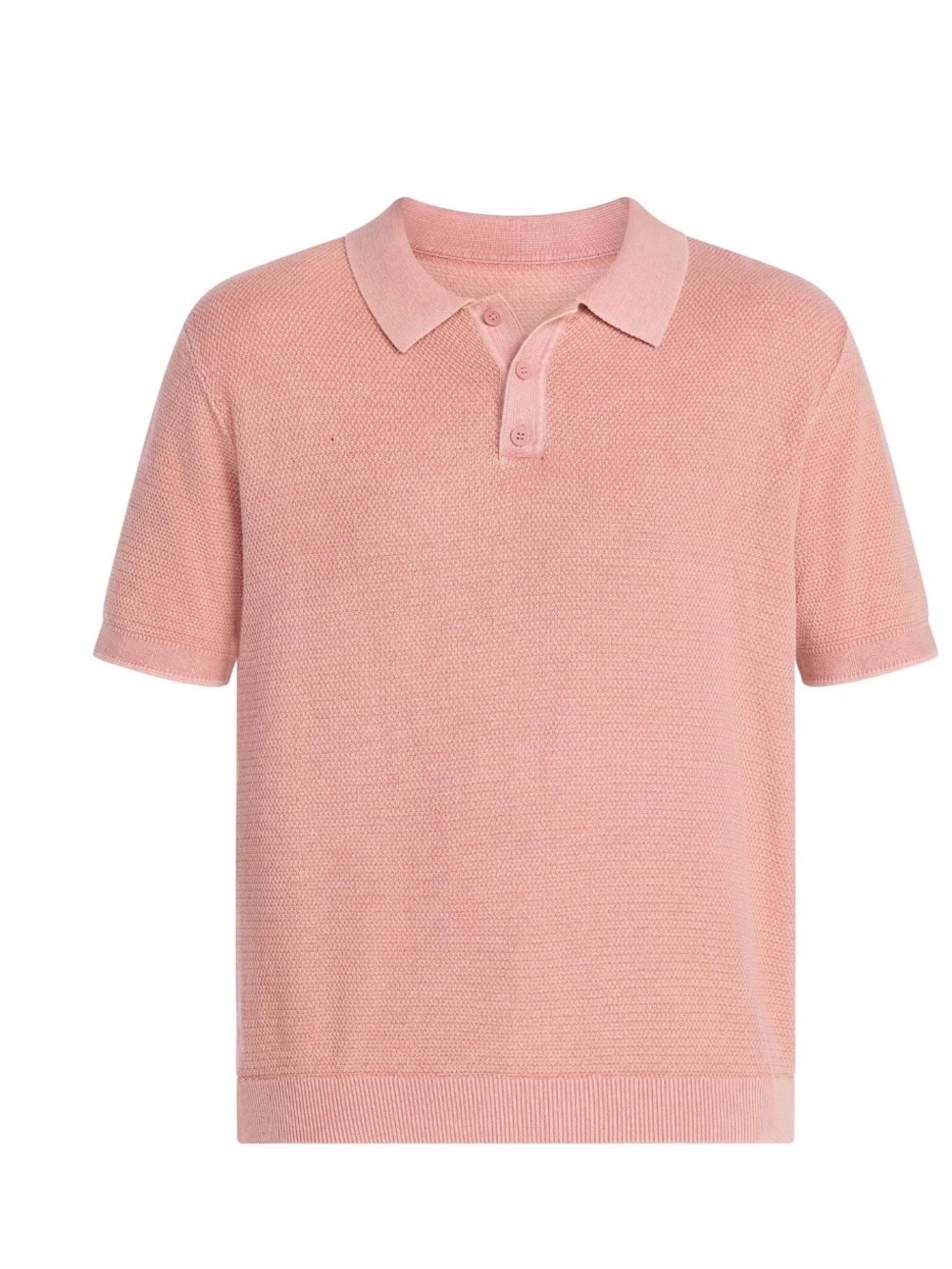 No Boundaries Mesh Polo Sweater with Short Sleeves